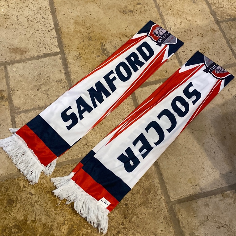 Two Samford University Soccer scarves